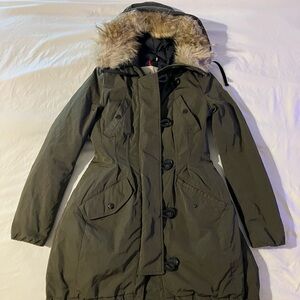 SOLD Women's MONCLER Aredhel Down Puffer Jacket Parka Coat Hooded . Size 1 - S
